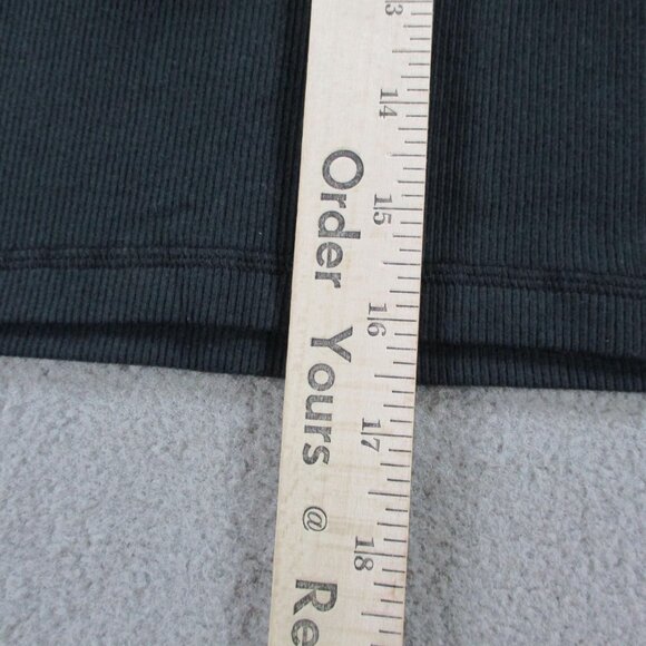 SKIMS Cotton Rib Short Sleeve Top Womens Medium Soot Black Padded Shoulder NWT - Picture 8 of 9